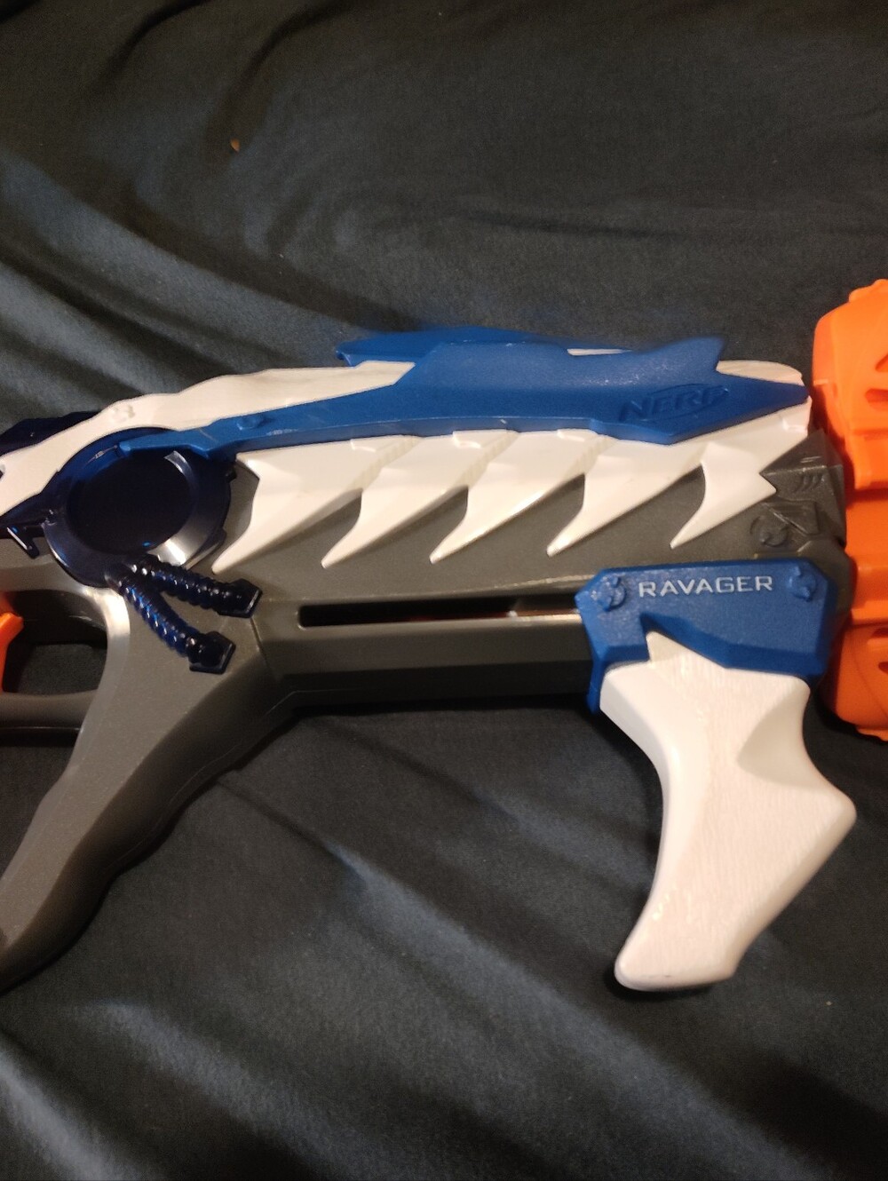 Nerf Ravager Foam Blaster in Blue, White & Orange